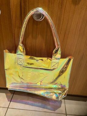 Clear Saks 5th Ave Tote Bag Roughly 15” across and 12” high